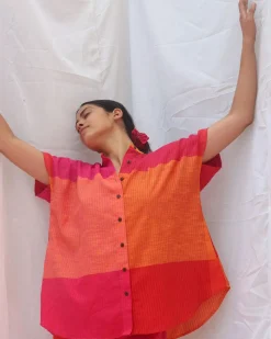 Kaleidoscope Handwoven Cotton Top - RC