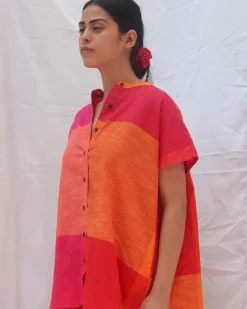 Kaleidoscope Handwoven Cotton Top - RC