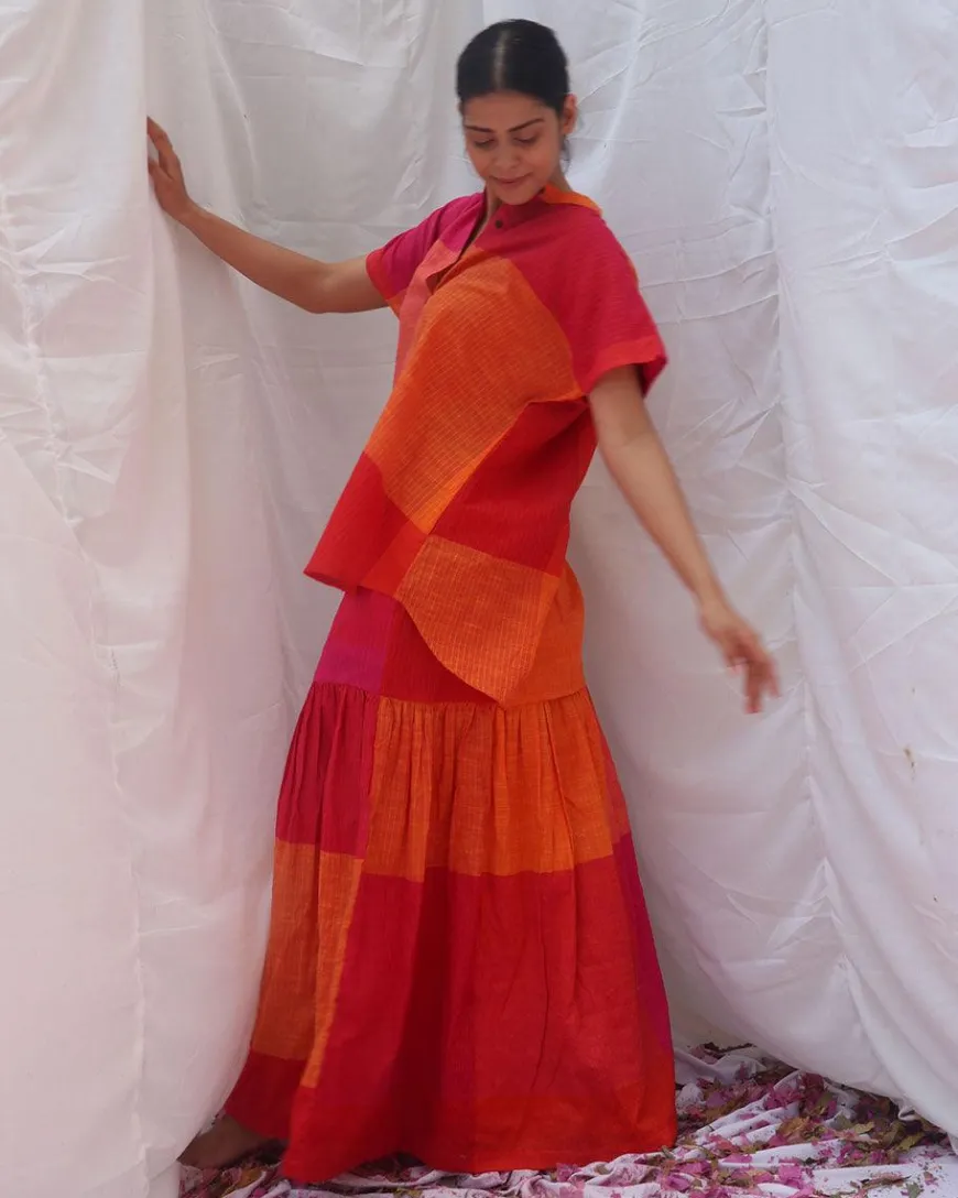 Kaleidoscope Handwoven Cotton Top - RC