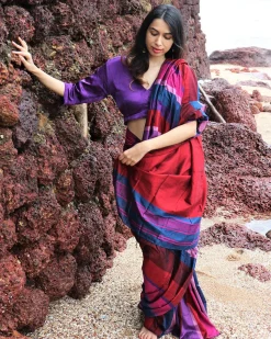 Kashish Handwoven Cotton Saree - Holi