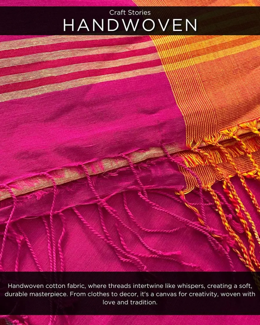Khwab Handwoven Cotton Saree - LIDD