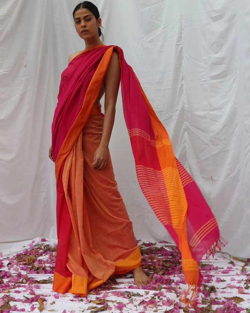 Khwab Handwoven Cotton Saree - LIDD