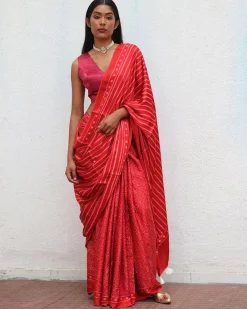 Ma Cherie Blockprinted Modal Silk Saree