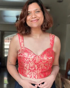 Mahua Khimkab Brocade Blouse - Nargiz