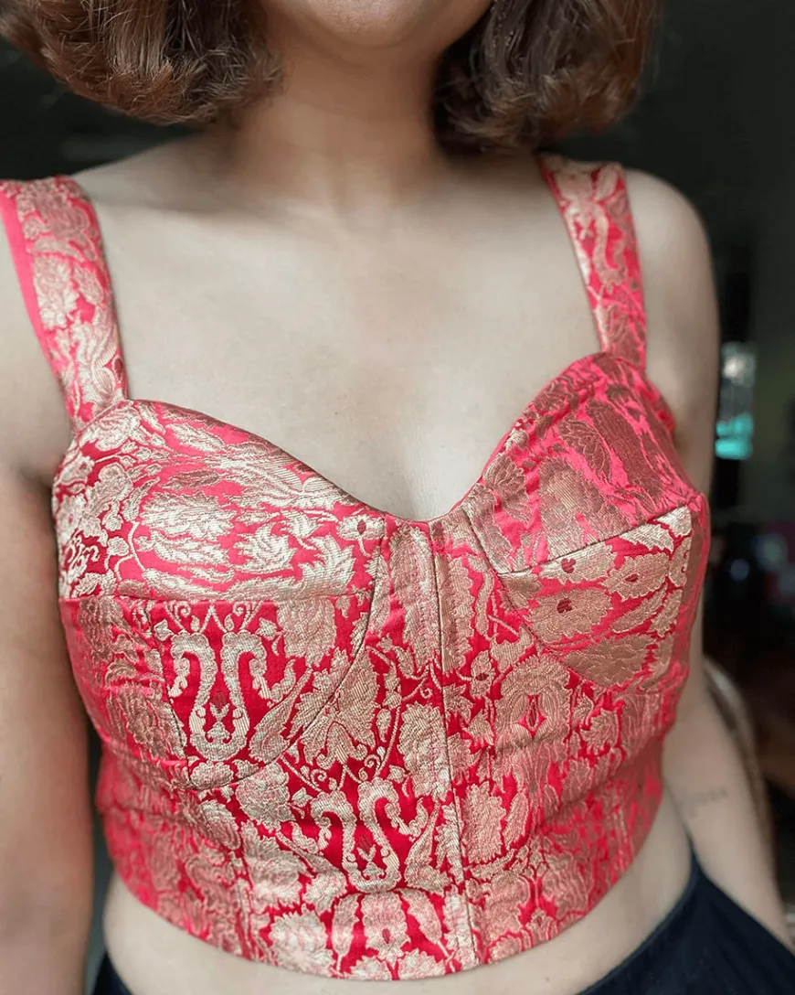 Mahua Khimkab Brocade Blouse - Nargiz