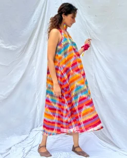 Meghmallar Gamcha Cotton Dress - GMC