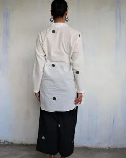 Monochrome Pure Cotton Block Printed Kurta Set-Mono