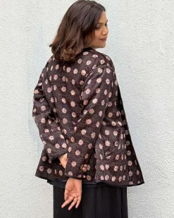 Moonchild Mashru Silk Reversible Quilted Jacket