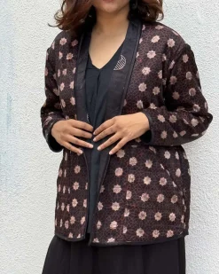 Moonchild Mashru Silk Reversible Quilted Jacket