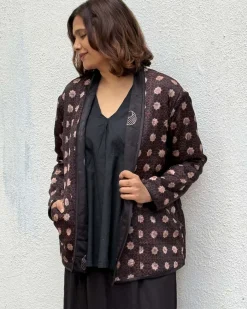 Moonchild Mashru Silk Reversible Quilted Jacket