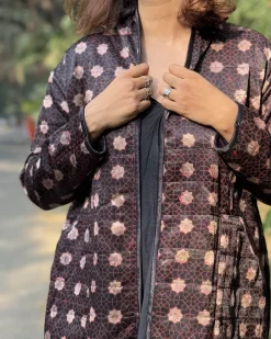 Moonchild Mashru Silk Reversible Quilted Jacket