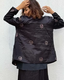 Moonchild Mashru Silk Reversible Quilted Jacket