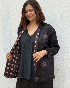 Moonchild Mashru Silk Reversible Quilted Jacket