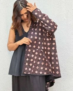 Moonchild Mashru Silk Reversible Quilted Jacket