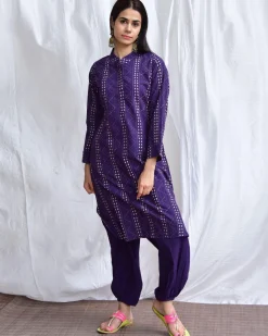 Moray Eel Handblockprinted Cotton Kurta Set Of 2-Sor