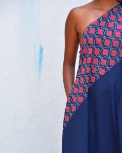 Mystic Sea Handblockprinted Cotton Dress-Sor