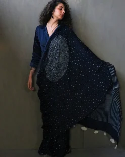 Nadia Handblockprinted  Modal Silk Saree
