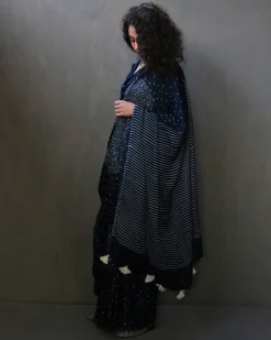Nadia Handblockprinted  Modal Silk Saree