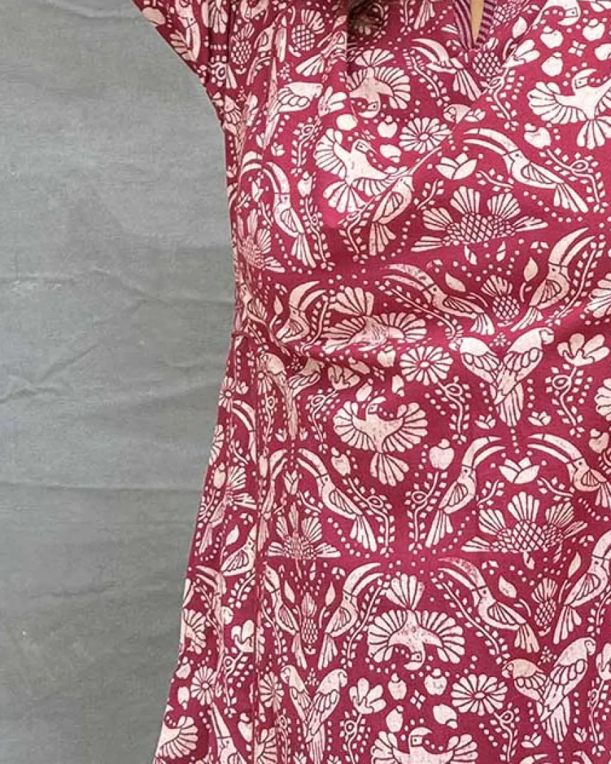 Night’s Sigh Block printed Cotton Kurti