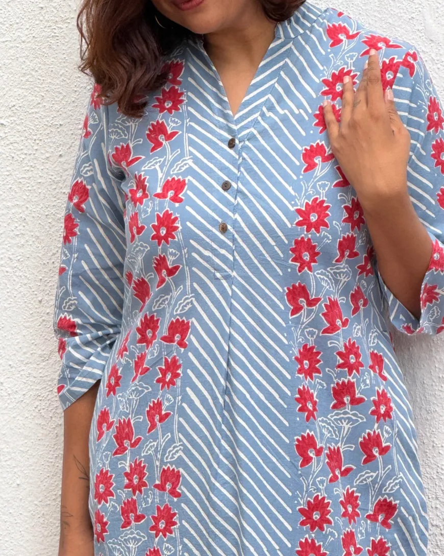 Noorani Block Printed Cotton Kurti
