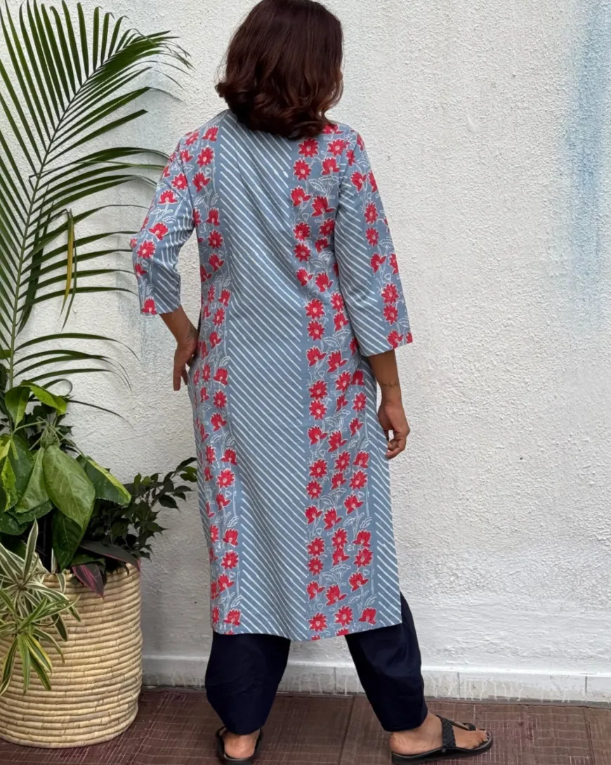 Noorani Block Printed Cotton Kurti