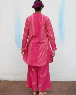 Pankhuri Blockprinted Cotton Kurta Set - Flower Girl