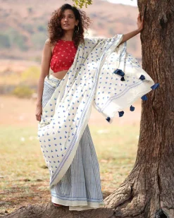 Phir Le Aya Dil Handblock Printed Cotton Saree
