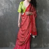 Red-Rani Blockprinted Modal Silk Saree