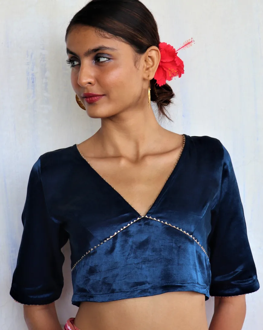Revati Mashru Silk Blouse- Roshni