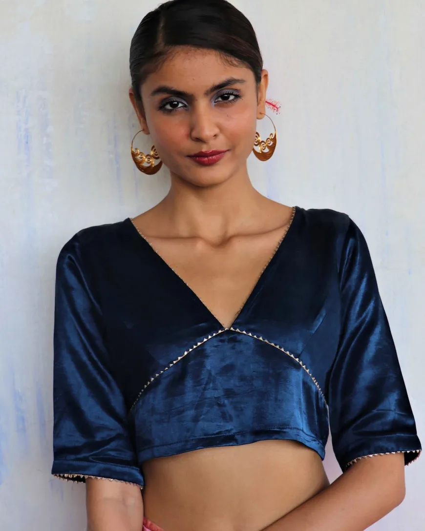 Revati Mashru Silk Blouse- Roshni