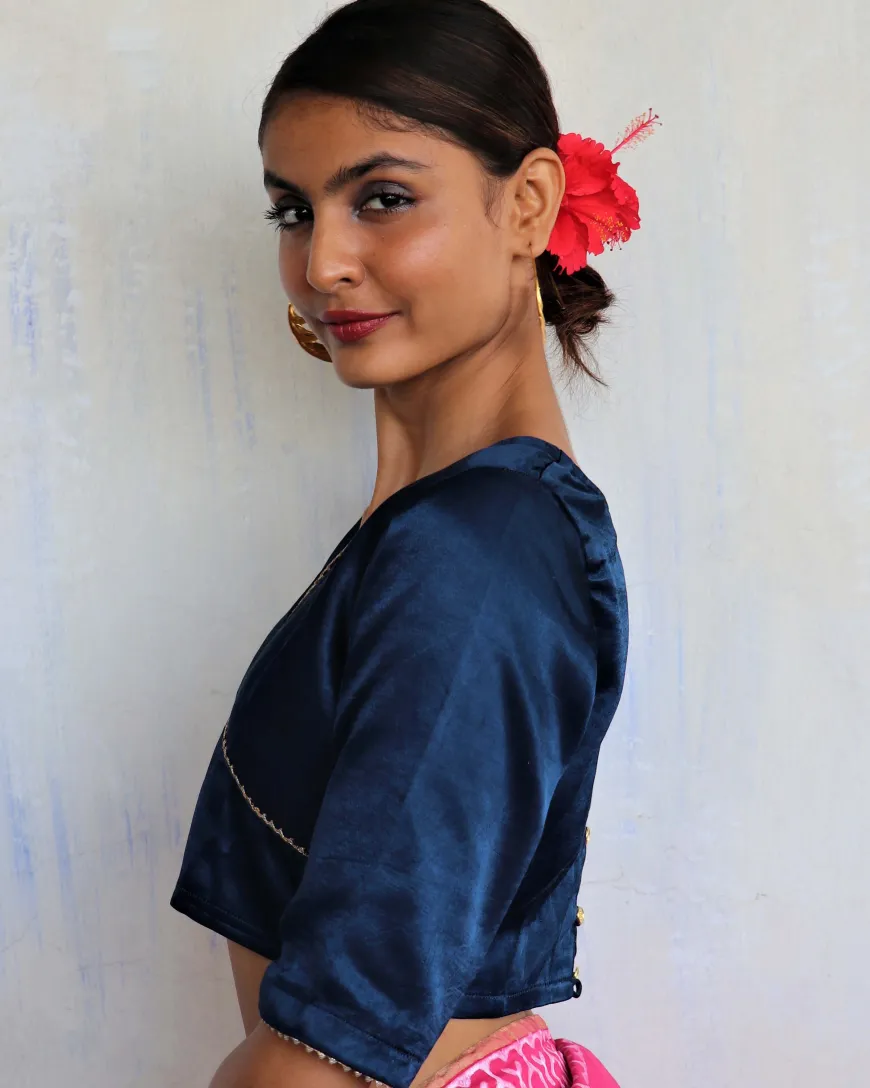 Revati Mashru Silk Blouse- Roshni