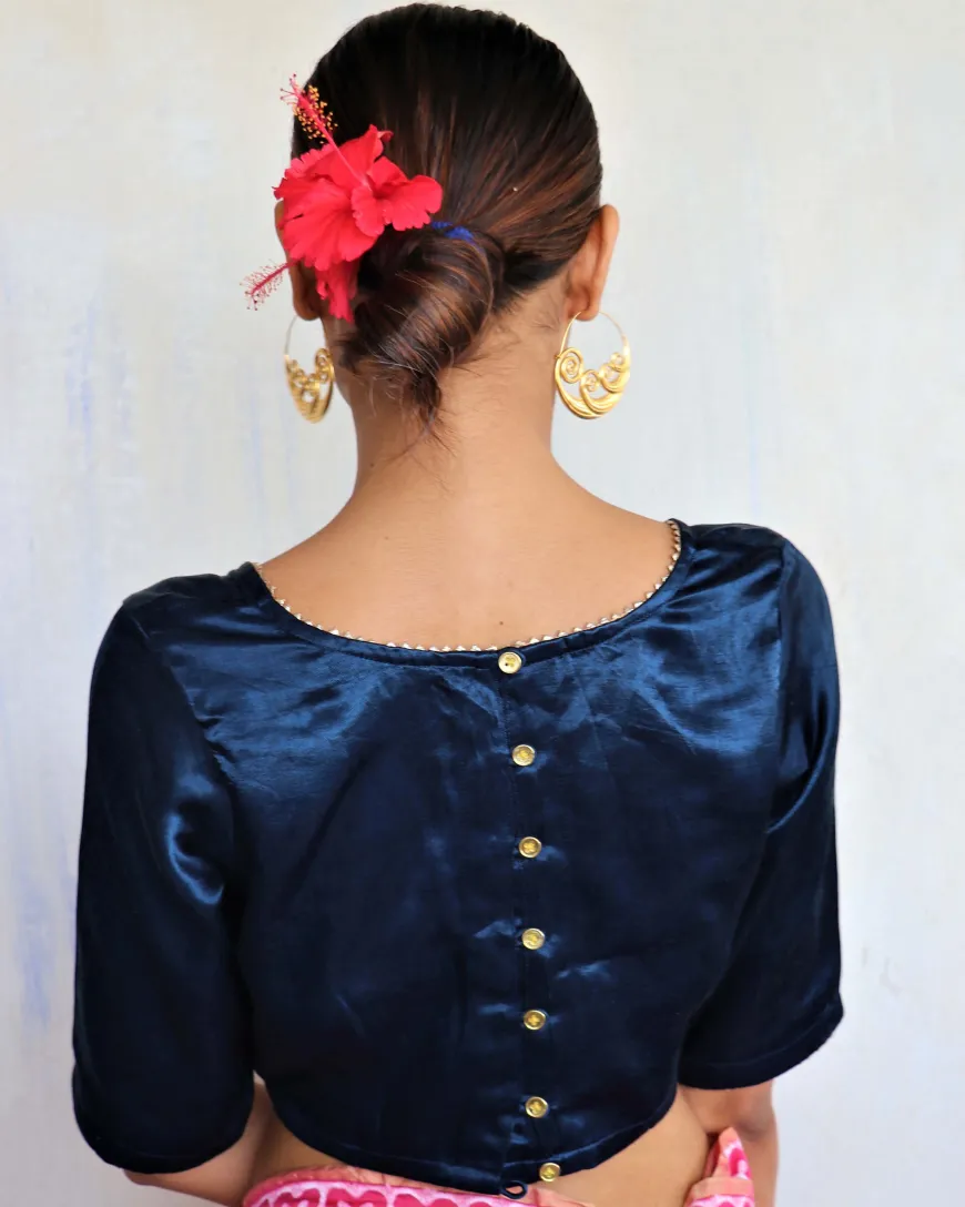 Revati Mashru Silk Blouse- Roshni