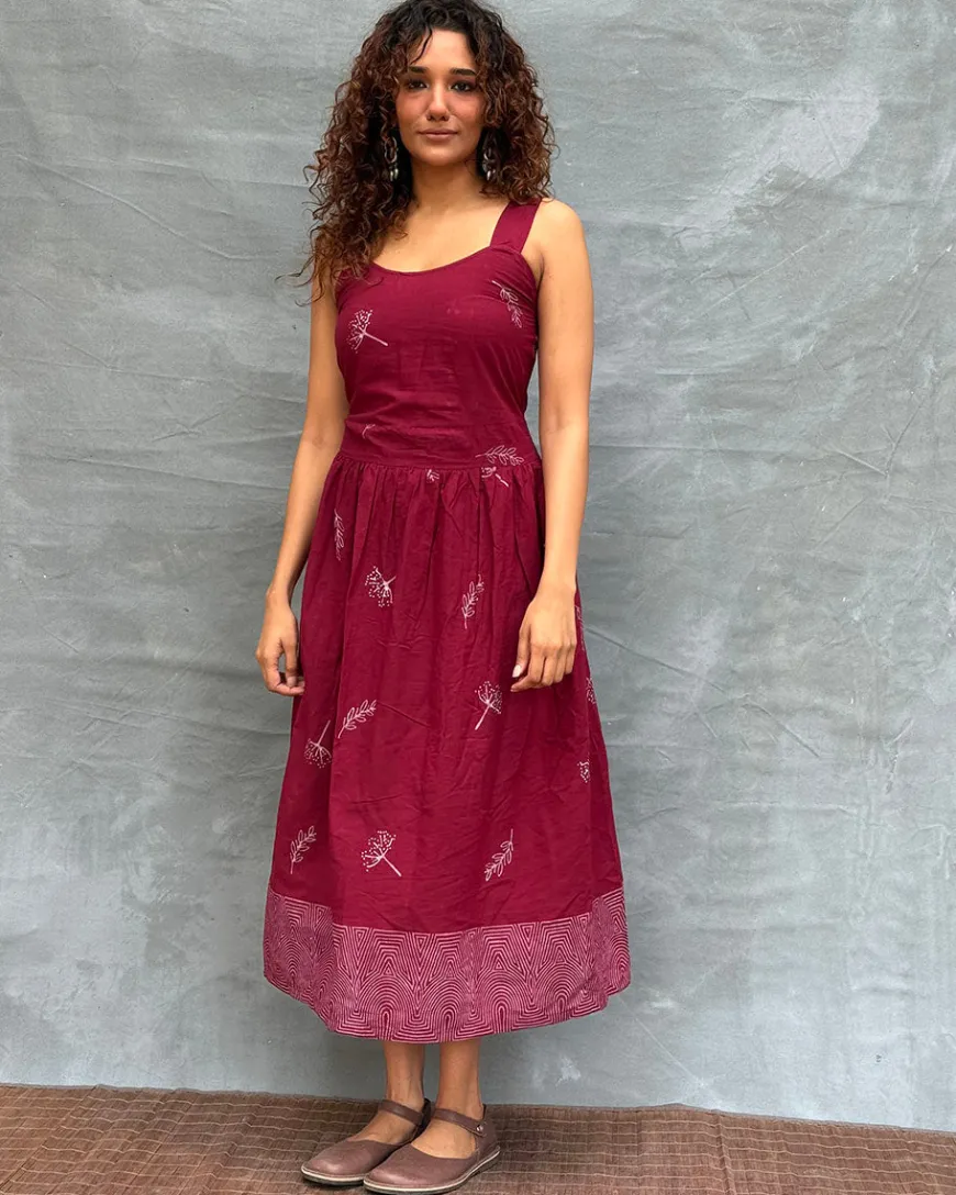 Riversong Block printed Cotton Dress