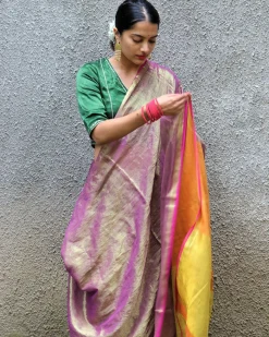 Roshani Handwoven Cotton Zari Saree - Chandani