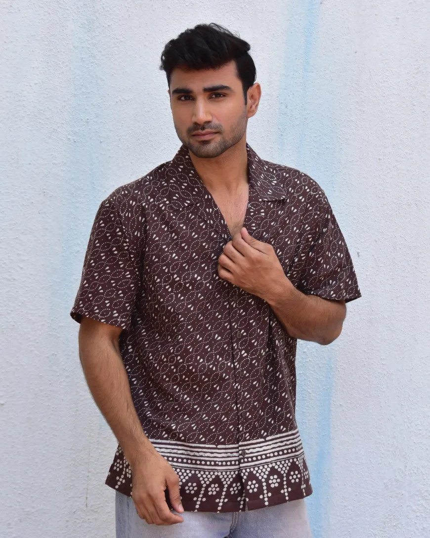 Rustic Rhapsody Handblockprinted Pure Cotton Shirt