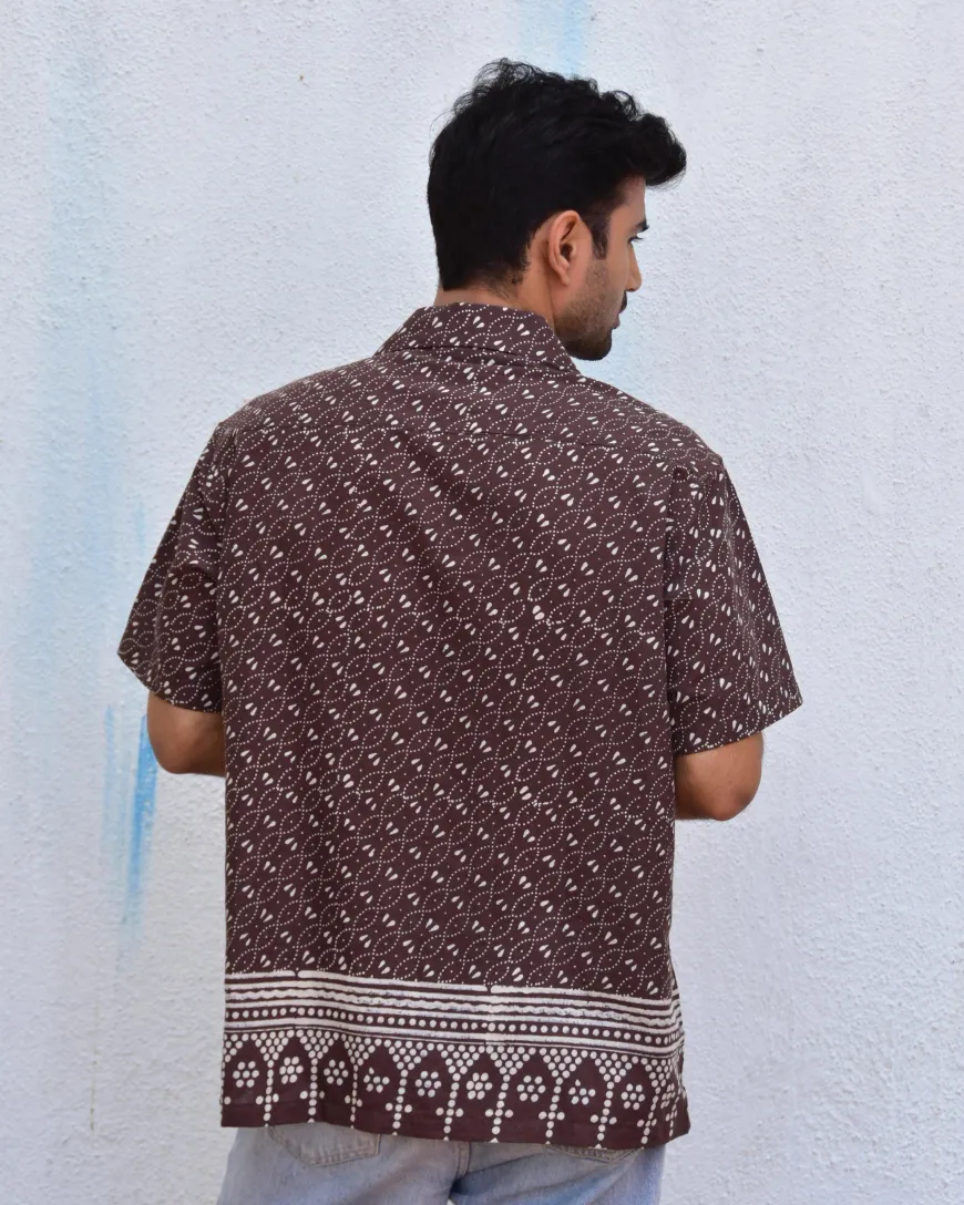 Rustic Rhapsody Handblockprinted Pure Cotton Shirt