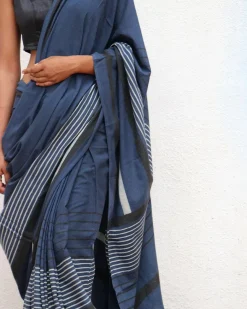 Saadiyah Blockprinted Cotton Saree - NOMAD