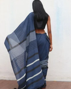 Saadiyah Blockprinted Cotton Saree - NOMAD