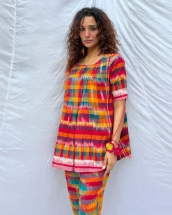 Saanjh Gamcha Cotton Top - GMC