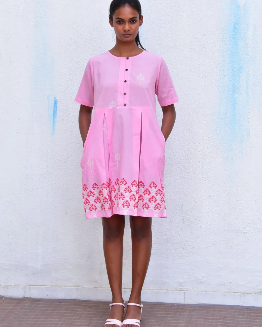 Sadru Bagh Handblockprinted Cotton Dress-Sor