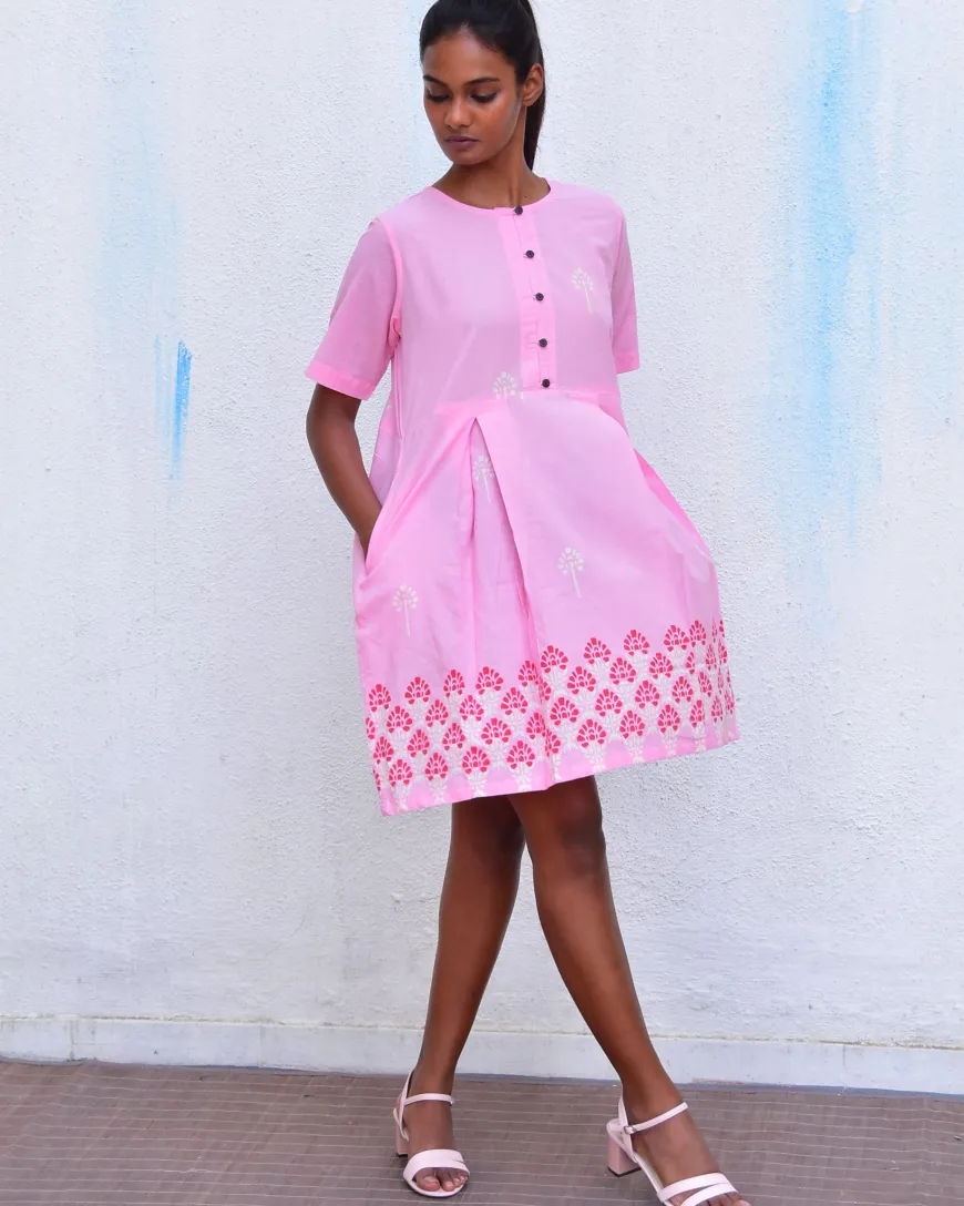 Sadru Bagh Handblockprinted Cotton Dress-Sor