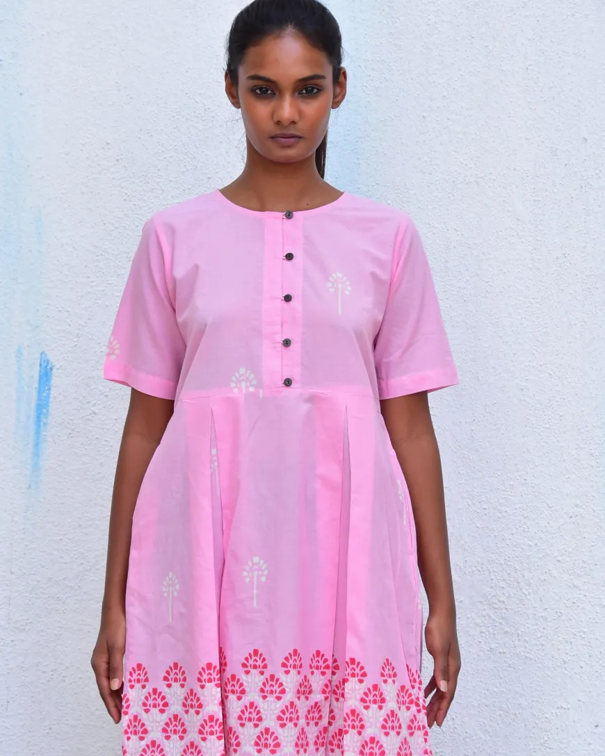 Sadru Bagh Handblockprinted Cotton Dress-Sor