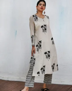 Saira Block printed Kurta Set - NOMAD