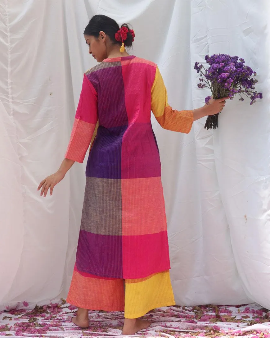 Satrangi Handwoven Cotton Kurta Set - RC