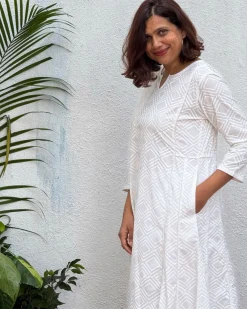 Shagufta Block Printed Cotton Kurti
