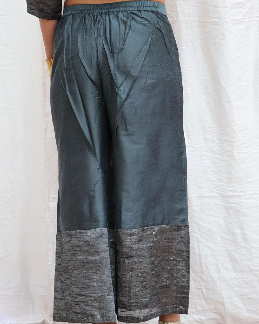 Shyamali Handwoven Cotton Zari Kurta Set - Zari