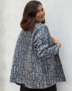 Softember Mashru Silk Reversible Quilted Jacket