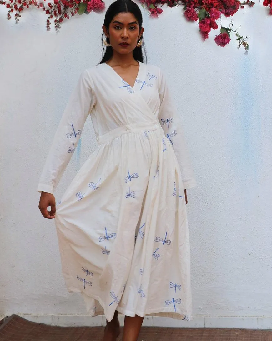 Soleil Blockprinted Cotton Dress - BGVL
