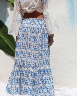 Stella Handprinted Cotton Skirt - WITC