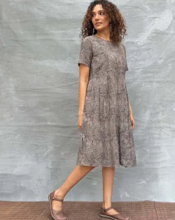 Threads of Earth Blockprinted Cotton Dress